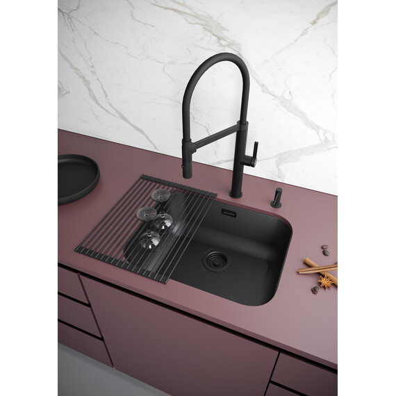 Ролл-мат для кухонной мойки Paulmark Columna C440-SB, чёрный - фото 5