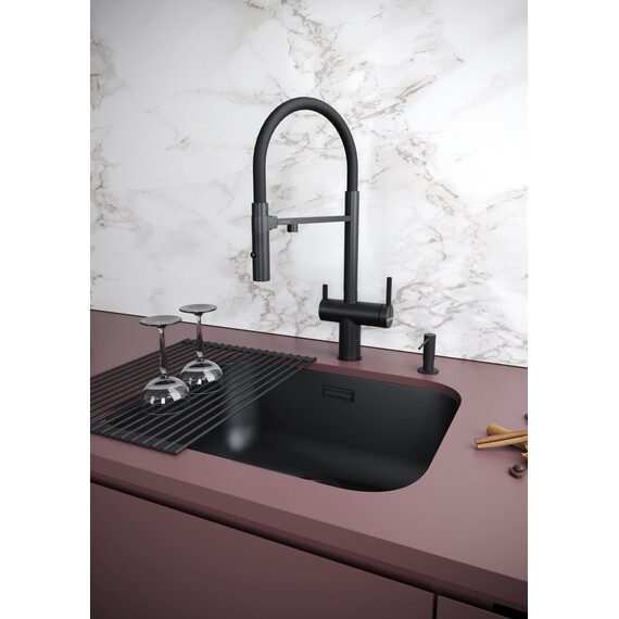 Ролл-мат для кухонной мойки Paulmark Columna C440-SB, чёрный - фото 4