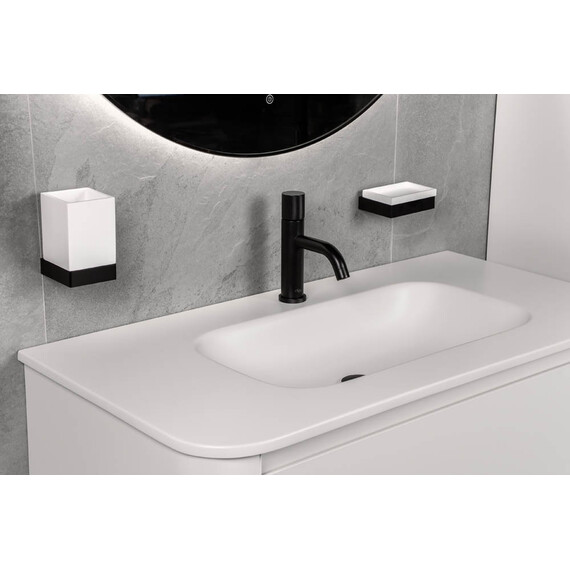 Стакан для зубных щеток Boheme Qubic 10724-B, цвет чёрный - фото 4