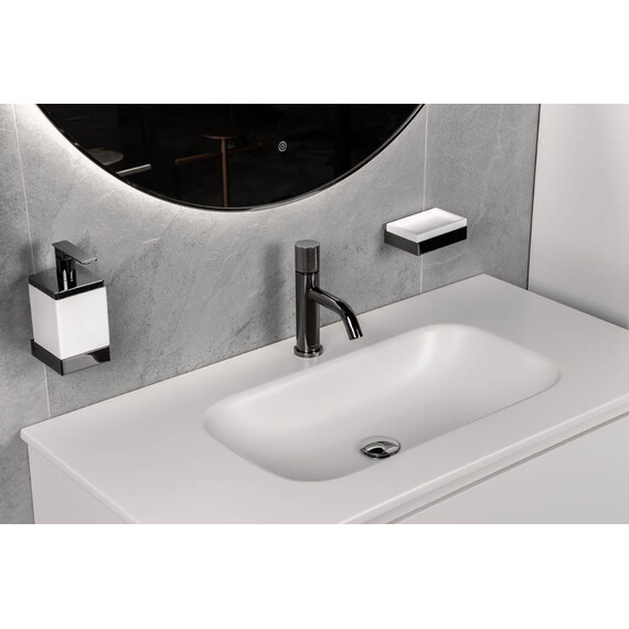 Дозатор для жидкого мыла Boheme Qubic 10727-SGM, цвет графит глянец - фото 6