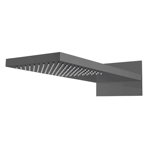 Верхний душ Boheme Fusion 230x550 мм 419-SGM, графит глянец - фото 