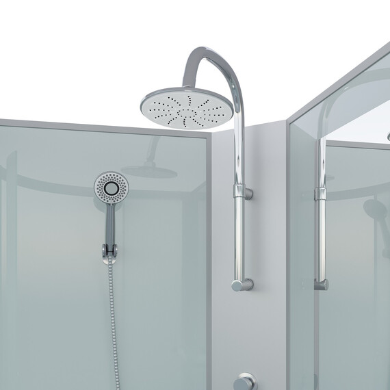 Душевая кабина Niagara Classic 110x90 см 331944LBKT хром/матовое (безсиликоновая сборка) - фото 4