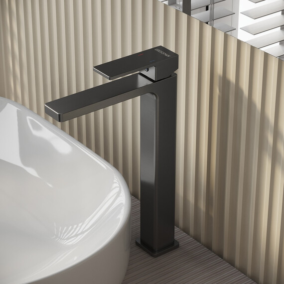 Смеситель для раковины высокий Grossman Style 520.K35.05.420, графит брашированный - фото 4