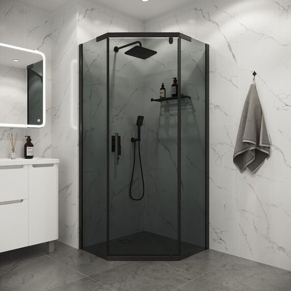 Душевое ограждение Niagara Eco NG-1009-14DT, чёрный/тонированное - фото 