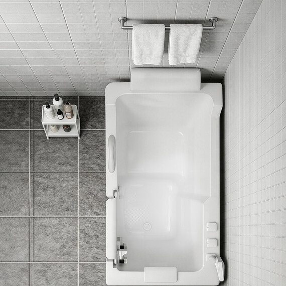 Ванна акриловая сидячая Abber 130x70 см AB9000 C L - фото 12