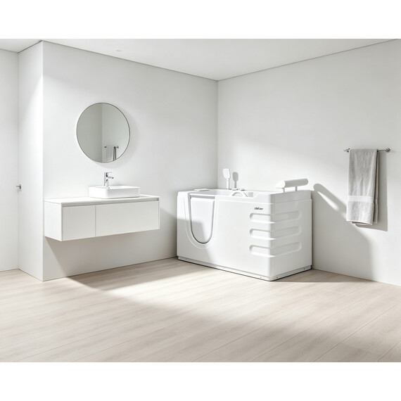 Ванна акриловая сидячая Abber 130x70 см AB9000 C R - фото 13
