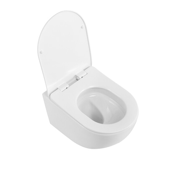 Унитаз подвесной безободковый BelBagno MARINO-TOR BB7026CH-TOR/SC (система смыва торнадо) с тонкой крышкой микролифт - фото 4