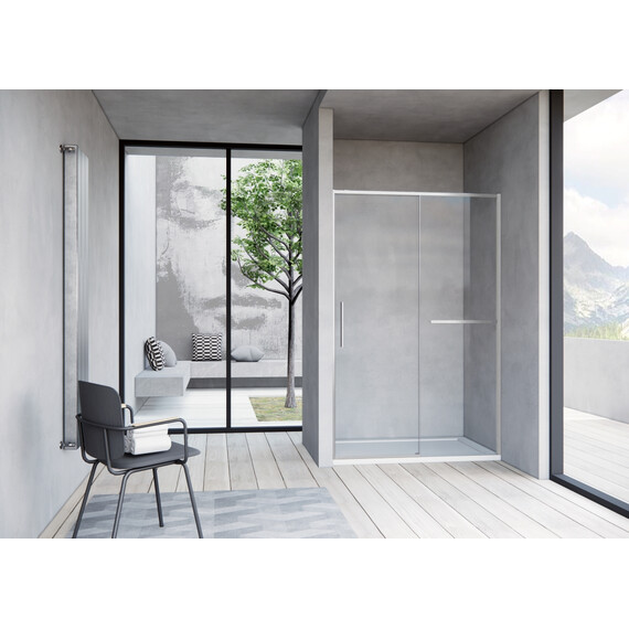 Душевая дверь Vincea Слим Софт (Slim Soft) 120 см VDS-1SS120CLBN, никель/прозрачное - фото 8
