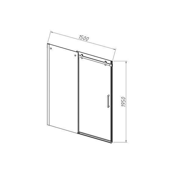 Душевая дверь Vincea Комо-Н (Como-N) 150 см VDS-4CN150CGB (стекло 8 мм) чёрный/тонированное - фото 5
