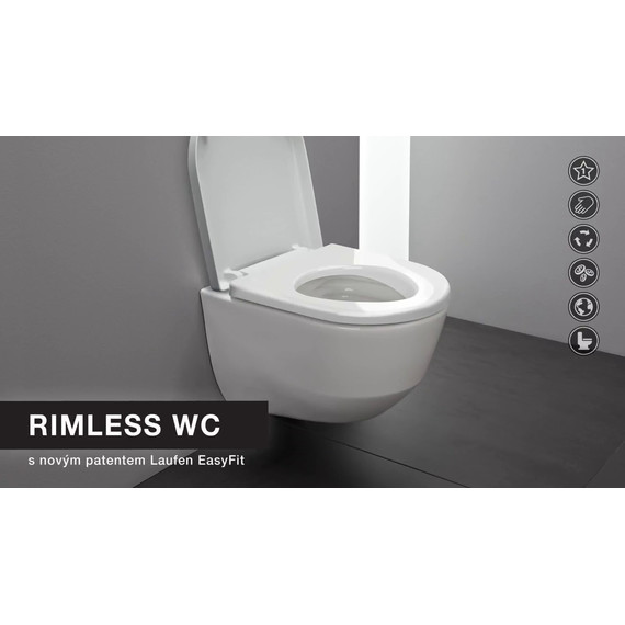 Инсталляция Grohe Rapid с подвесным унитазом Laufen Pro Rimless (кнопка хром квадратная) - фото 8