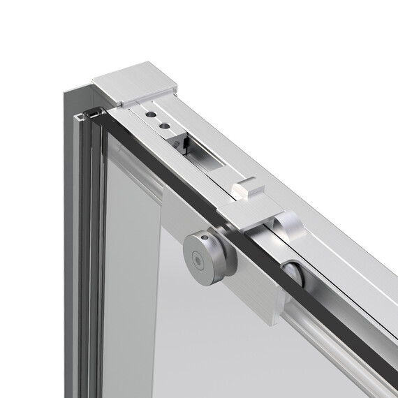 Душевое ограждение Vincea Слим Софт (Slim Soft) 120x90 см VSR-1SS9012CLBN, брашированный никель/прозрачное - фото 4