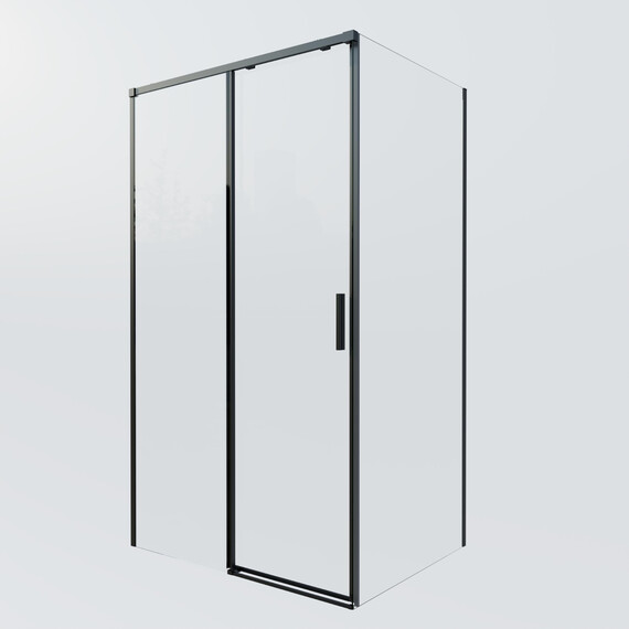 Душевое ограждение Vincea Софт 2 (Soft 2) 100x80 см VSR-3SO28010CLB, чёрный/прозрачное - фото 9