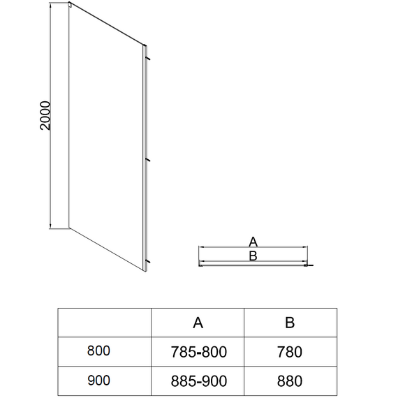 Душевое ограждение Vincea Софт 2 (Soft 2) 100x80 см VSR-3SO28010CLB, чёрный/прозрачное - фото 11