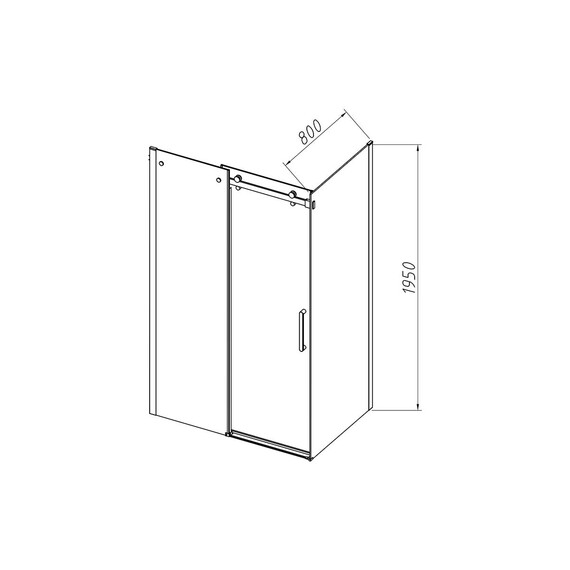 Душевое ограждение Vincea Комо-Н (Como-N) 150x80 см VSR-4CN8015CGB (стекло 8 мм) чёрный/тонированное - фото 6