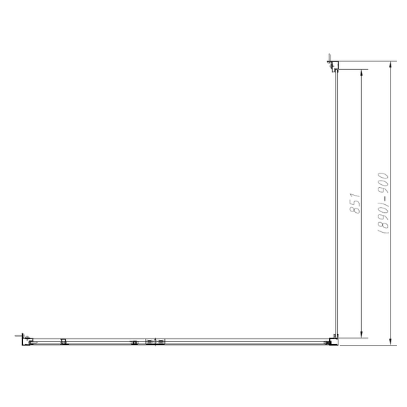 Душевое ограждение Vincea Слим-Н (Slim-N) 110x90 см VSR-4SNP9011CLGM, вороненая сталь/прозрачное - фото 6