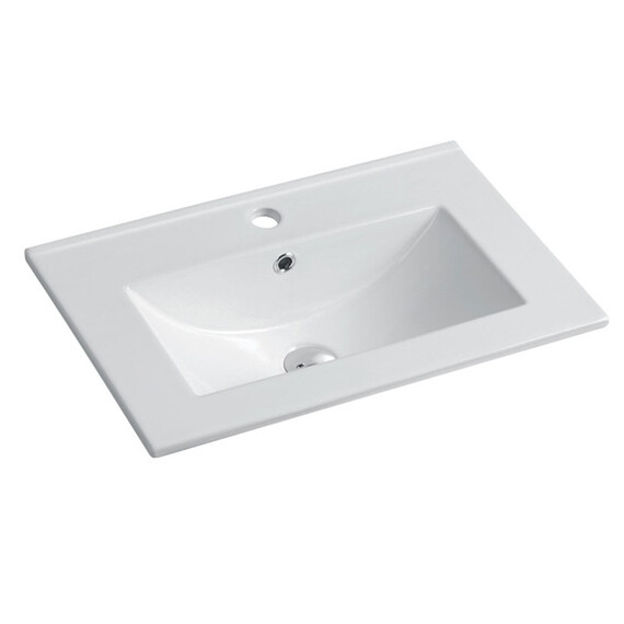 Тумба подвесная с раковиной Vincea Mia Slim 60 см VMC-2MC600S1VO (раковина VBS-13960S1) винтажный дуб - фото 2