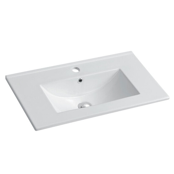 Тумба подвесная с раковиной Vincea Mia Slim 70 см VMC-2MC700S1RW (раковина VBS-13970S1) тёмное дерево - фото 2