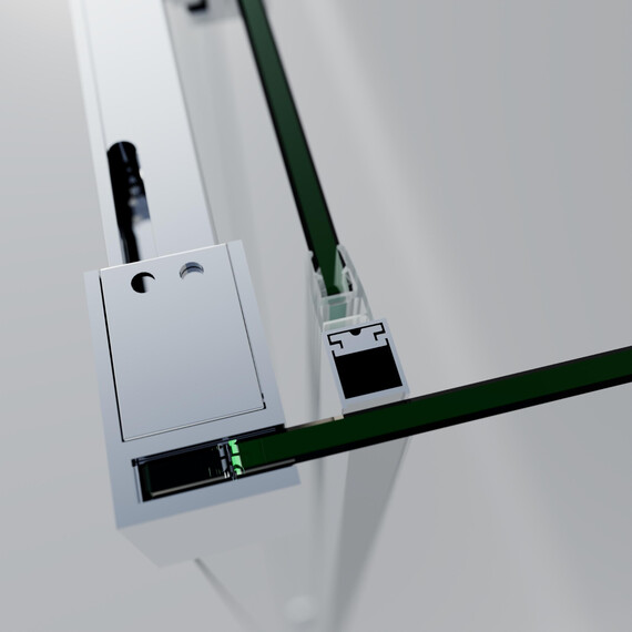 Душевое ограждение Vincea Софт 2 (Soft 2) 110x90 см VSR-3SO29011CLG, брашированное золото/прозрачное - фото 6