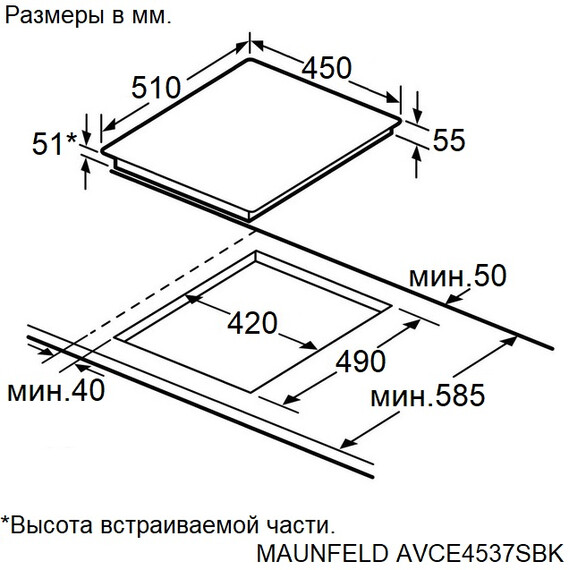 Электрическая варочная поверхность Maunfeld AVCE4537SBK - фото 11