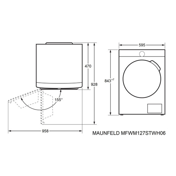Стиральная машина с инвертором Maunfeld MFWM127STWH06 - фото 13