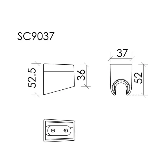 Держатель для ручного душа настенный Sancos SC9037BB, брашированная бронза - фото 2