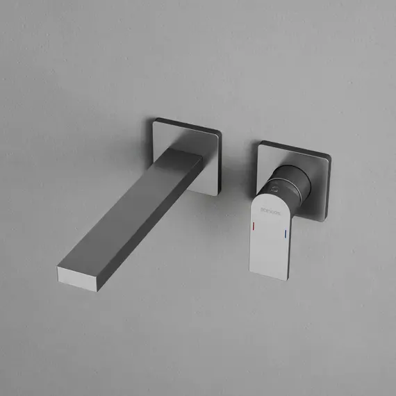 Смеситель для раковины настенный Sancos Студия (Studio) SC9039GG (со скрытой частью) вороненая сталь - фото 5