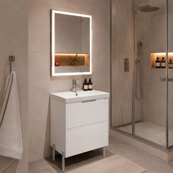 Тумба универсальная с раковиной Comforty Селенга 60 см 00-00022139CF - фото 5