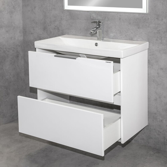 Тумба универсальная с раковиной Comforty Селенга 80 см 00-00022182CF - фото 5
