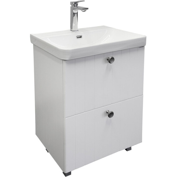 Тумба напольная с раковиной Comforty Истра 60H 60 см 00-00022488CF, ясень белёный - фото 