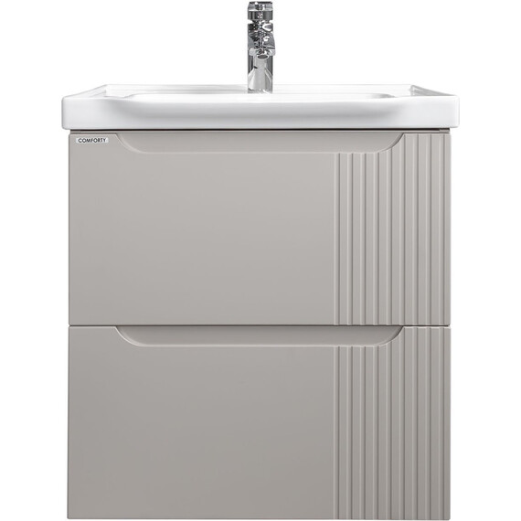 Тумба универсальная с раковиной Comforty Сидней 60 см 00-00022860CF, серый шелк - фото 10