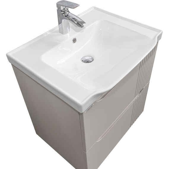 Тумба универсальная с раковиной Comforty Сидней 60 см 00-00022860CF, серый шелк - фото 11