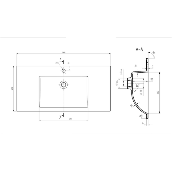 Тумба подвесная с раковиной-столешницей Vincea Кьяра (Chiara) 100 см VMC-2C100NO (раковина VCB-13100G) натуральный дуб - фото 6