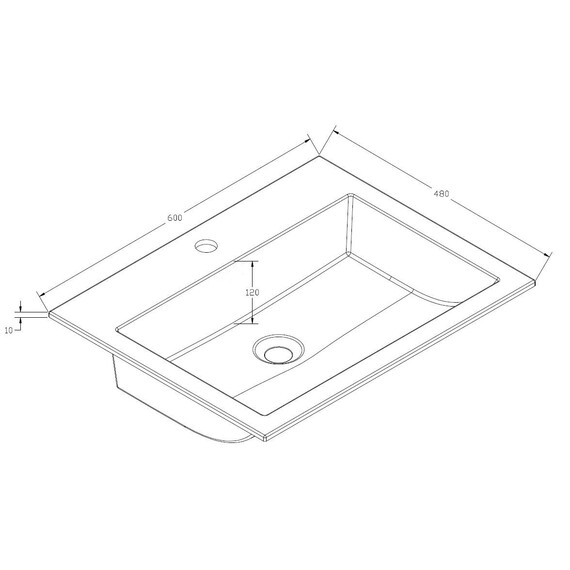 Тумба подвесная с раковиной Vincea Кьяра 2D (Chiara 2D) 60 см VMC-2C2600CO (раковина VCB-13600B) дуб чарльстон - фото 10