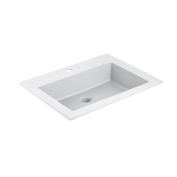 Тумба подвесная с раковиной Vincea Кьяра 2D (Chiara 2D) 60 см VMC-2C2600CO (раковина VCB-13600W) дуб чарльстон - фото 10