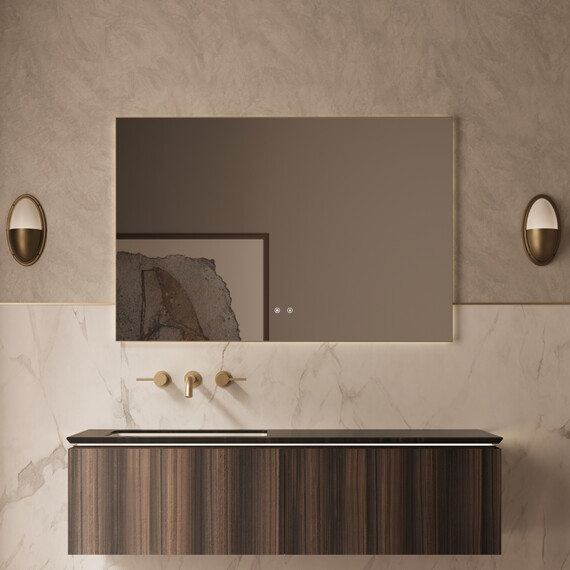 Тумба подвесная с раковиной-столешницей Vincea Люкс (Luxe) 140 см VMC-4LX140WN (раковина VWTB-4LX140VB) шпон натуральный орех - фото 3