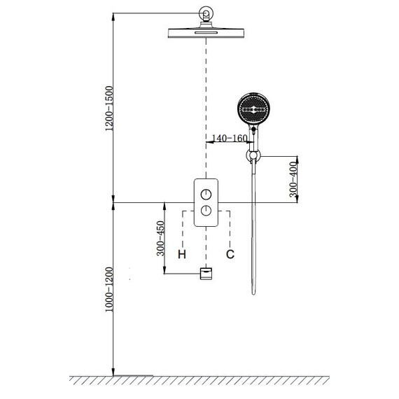 Душевая система для ванны Vincea Домус (Domus) VSFW-5DM1GM (со скрытой частью) вороненая сталь - фото 5