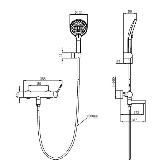 Смеситель для ванны Vincea Феерие (Feerie) VTFW-5FE2MB, чёрный - фото 5