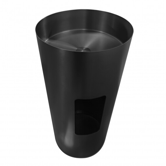 Раковина напольная Abber Wasser Kreis 40 см AF2414MB, чёрный матовый - фото 3