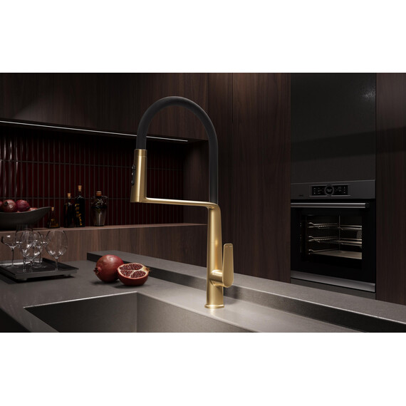 Смеситель для кухни Vincea VKF-118BG, брашированное золото - фото 2