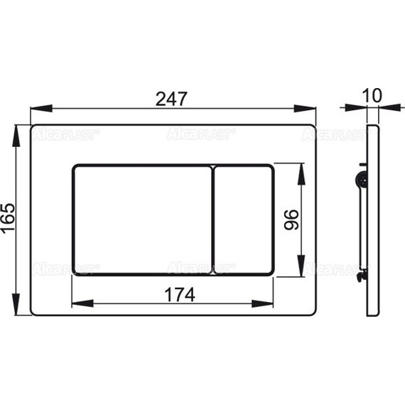 Кнопка смыва Alcaplast M279S сенсорная - фото, картинка 2 Кнопка смыва Alcaplast M279S сенсорная - фото 2