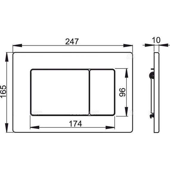 Кнопка смыва Alcaplast M279 Antivandal - фото, картинка 2 Кнопка смыва Alcaplast M279 Antivandal - фото 2