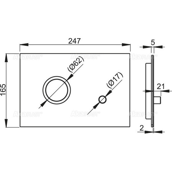 Кнопка смыва Alcaplast STING - фото 3