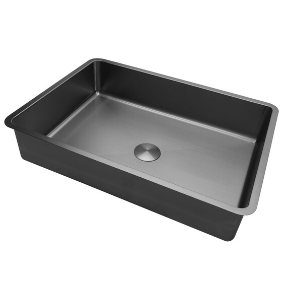 Раковина врезная под столешницу Abber Wasser Kreis 52 см AF2402GM, оружейная сталь - фото 
