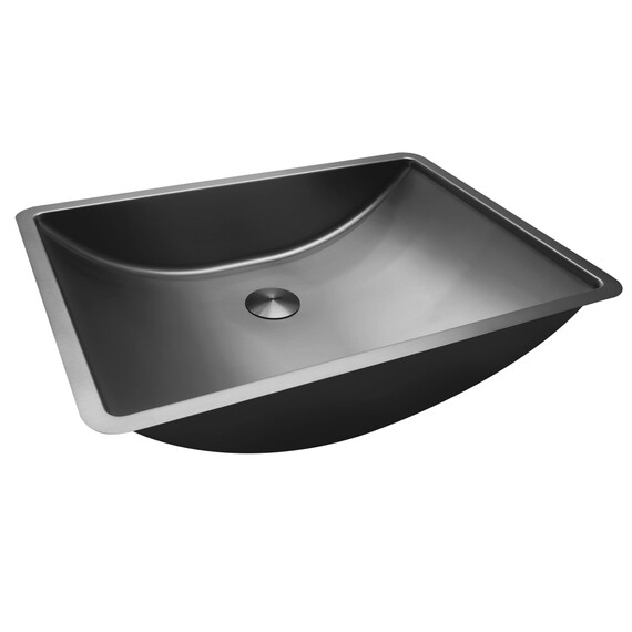 Раковина врезная под столешницу Abber Wasser Kreis 53 см AF2405GM, оружейная сталь - фото 