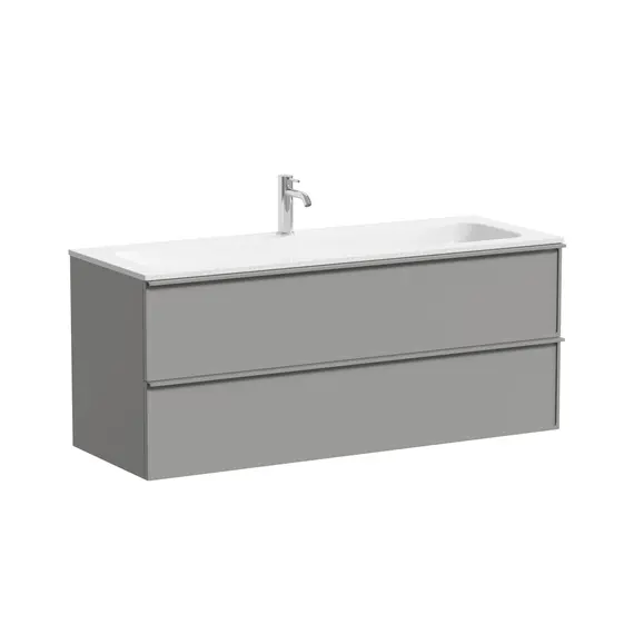 Тумба подвесная с раковиной Sancos Вельта (Velta) 120 см VL120WG (раковина Grace CN7017) тёплый серый - фото 3