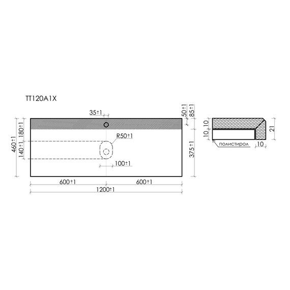 Тумба подвесная с раковиной Sancos Вельта (Velta) 120 см VL120GG (раковина Твист CN12001MB, столешница TT120A1X) серо-зелёный - фото 15