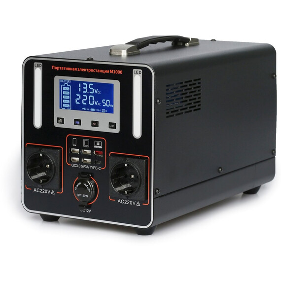 Портативная электростанция Wattbox M1000 (ёмкость 343700 мАч) - фото 3