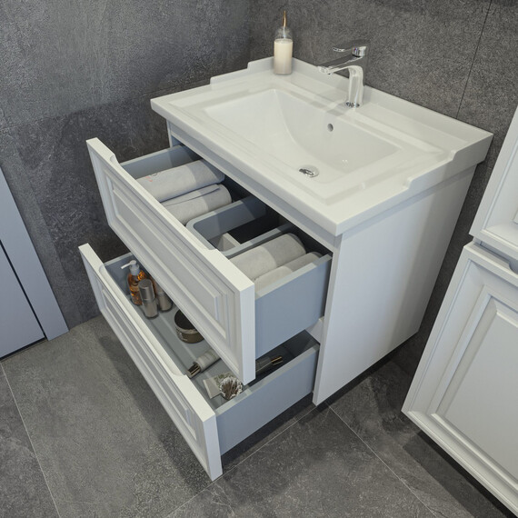 Тумба подвесная с раковиной Caprigo Понца 70 см 13520-021.000.00.05 - фото 2
