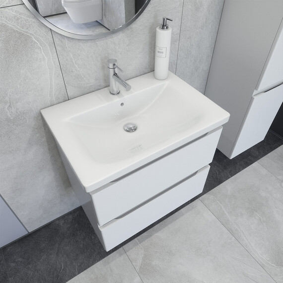 Тумба подвесная с раковиной Caprigo Форте 65 см 36110-SF027 - фото 2