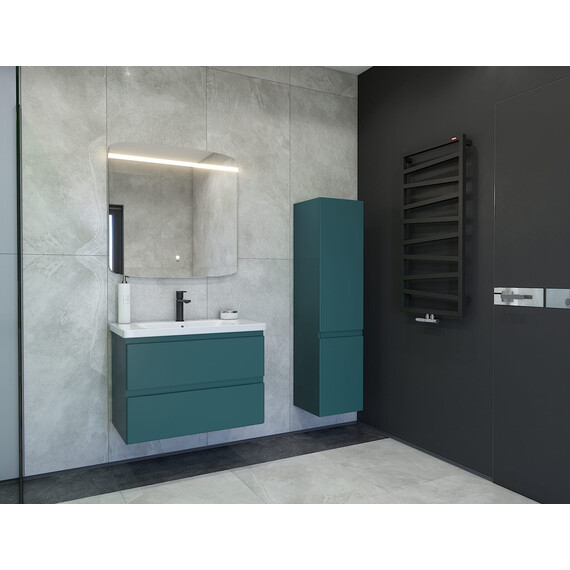 Тумба подвесная с раковиной Caprigo Форте 80 см 36112-SF013, бирюзовый - фото 4